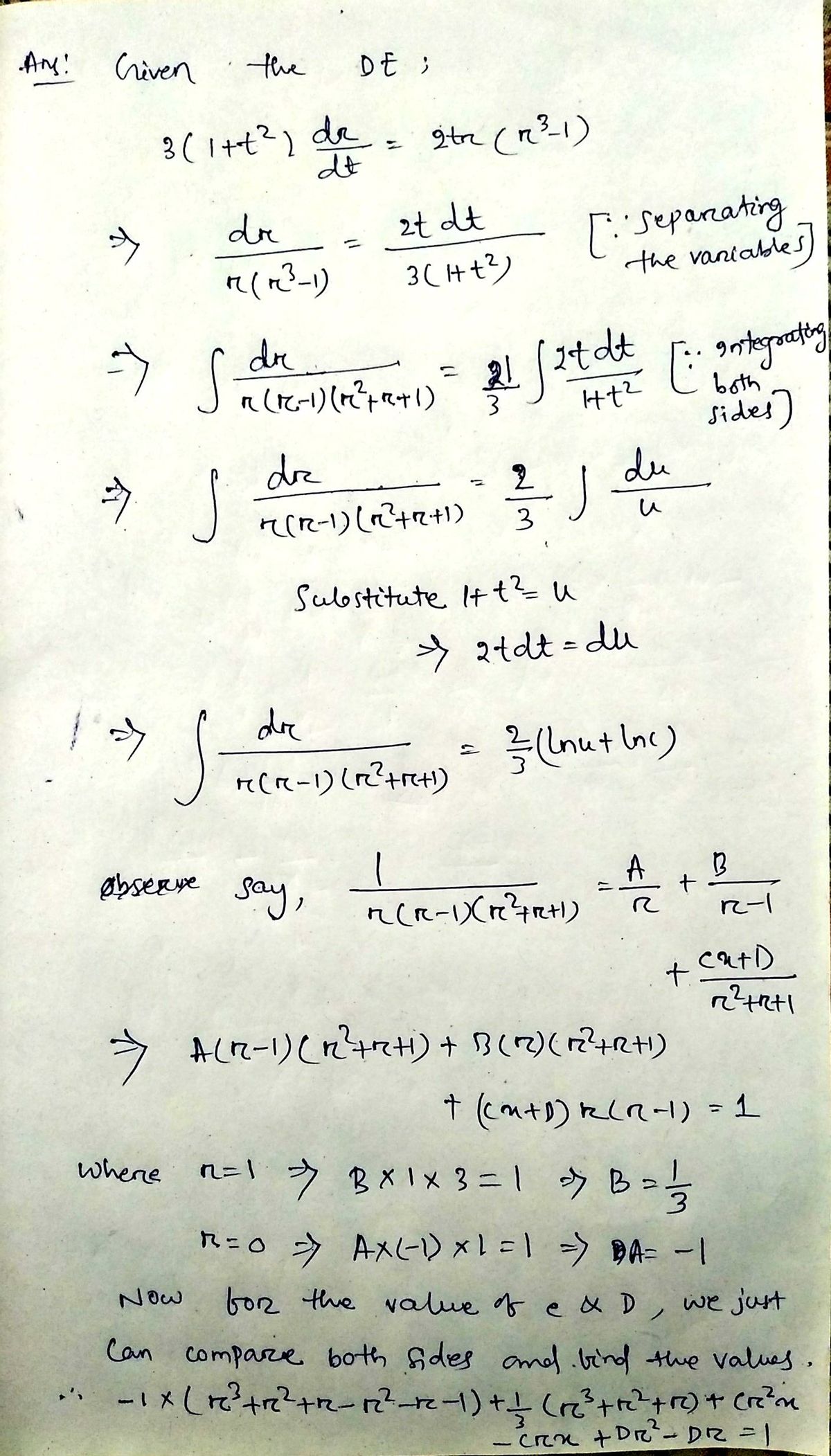 Advanced Math homework question answer, step 1, image 1